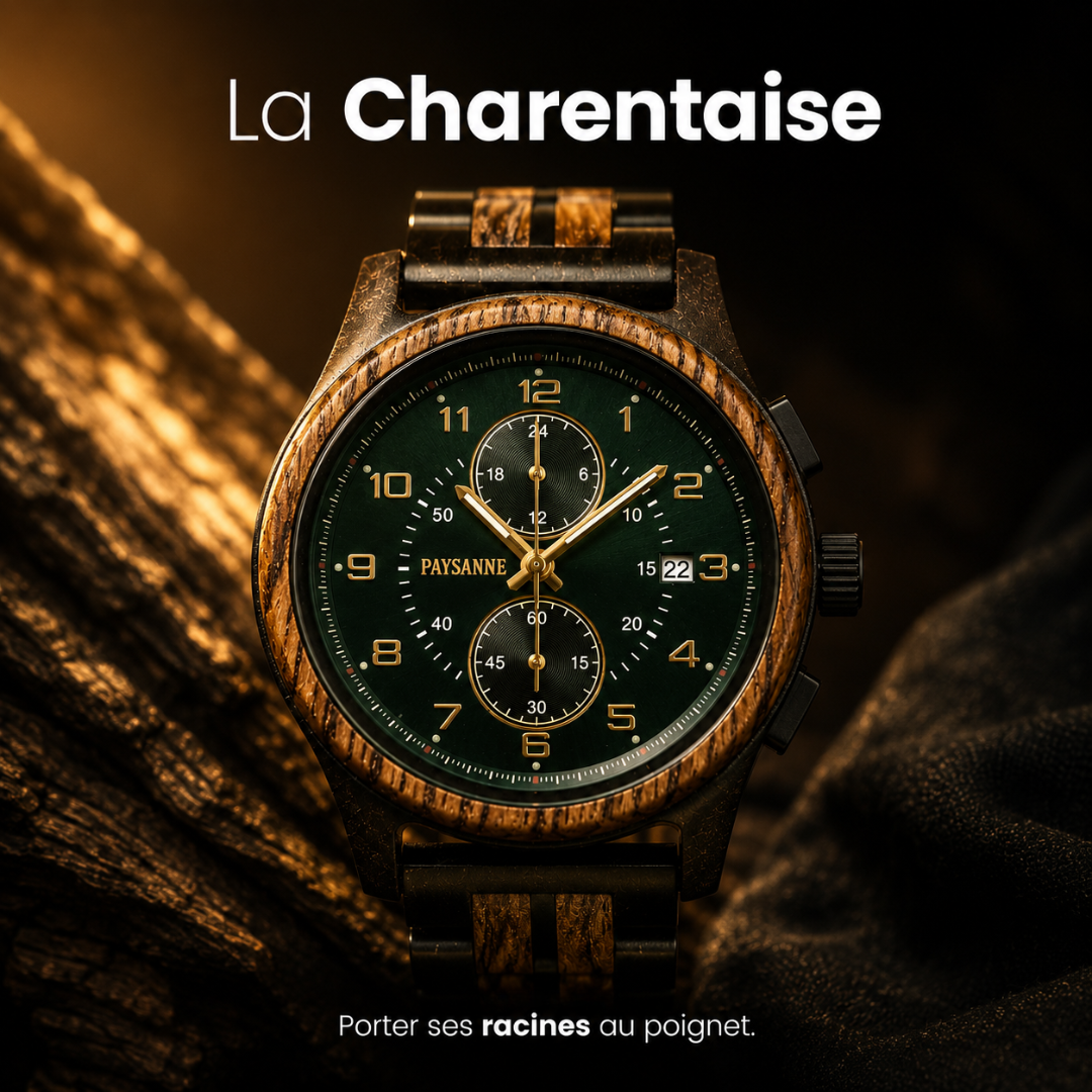 La Charentaise Homme - La montre en bois inspirée de votre région.