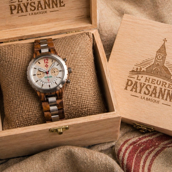 La Basque Homme - La montre en bois inspirée de votre région.
