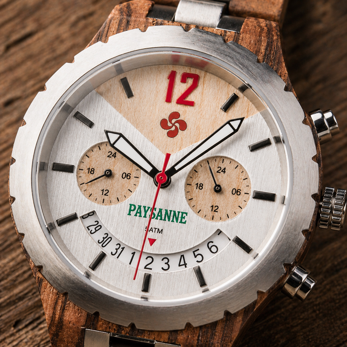La Basque Homme - La montre en bois inspirée de votre région.