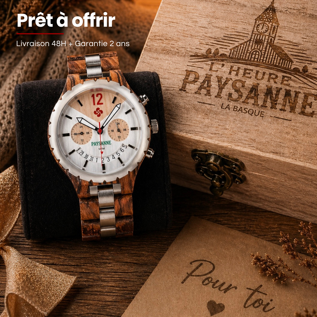 La Basque Homme - La montre en bois inspirée de votre région.
