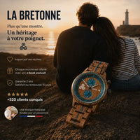 Caractéristiques de la montre en bois La Bretonne inspirée de la Bretagne